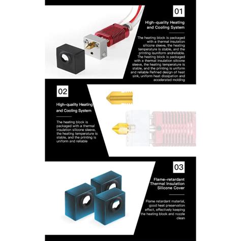 Original Creality Ender 3 Cr 10 Cr 10s Hotend Assembled 24v 40w Mk8