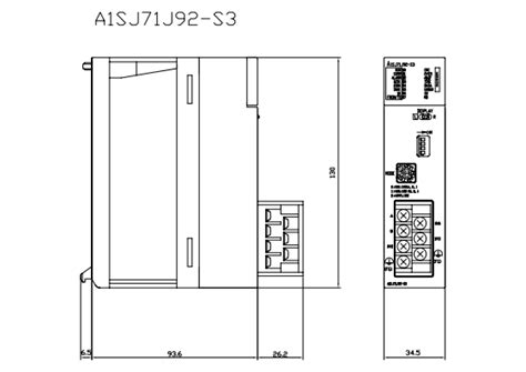 A1SJ71J92 S3 ダウンロード 外形図CAD MELSEC A シーケンサ MELSEC 仕様から探す三菱電機 FA