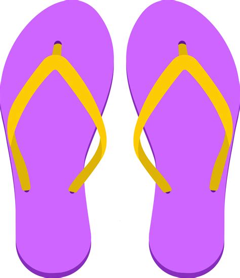 Flip Flops Clipart Design Illustration 9342295 Png