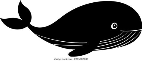 Whale Silhouette On White Background Vector Stock Vector (Royalty Free ...