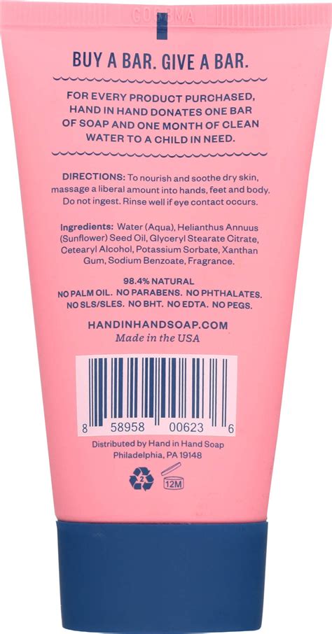 Hand In Hand Body Lotion Mini Cactus Blossom Bergamot Crisp Basil 2