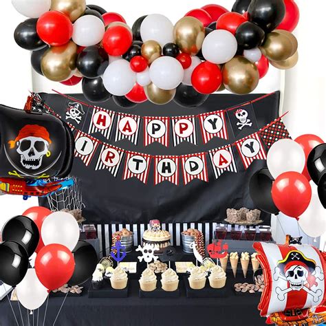 Pirate Birthday Party Decorations With Happy Birthday Banner Pirate