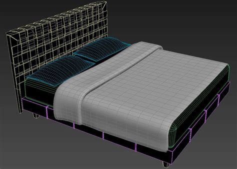 Bed Model 3ds Max Free Download Cadbull