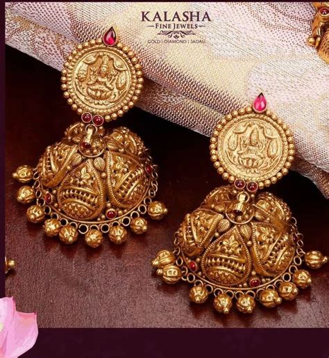 Lakshmi Gold Jhumkhas With Mango Concept Fashionworldhub Modern