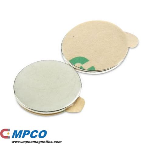 Neodymium Disc Adhesive Magnet N38 Ø 15 X 1mm Mpco Magnets