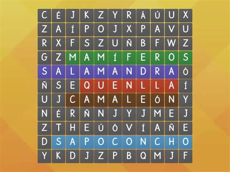 SOPA DE LETRAS Wordsearch