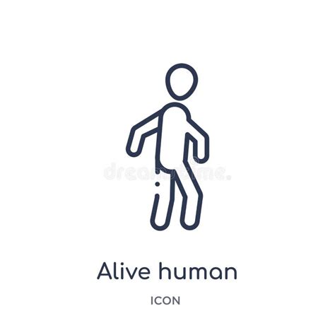 Linear Alive Human Icon From Feelings Outline Collection Thin Line