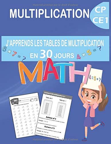 Buy J Apprends Les Tables De Multiplication En Jours Maths Cp Ce