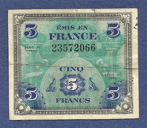 France Francs Banknote Allied Military Currency Amc