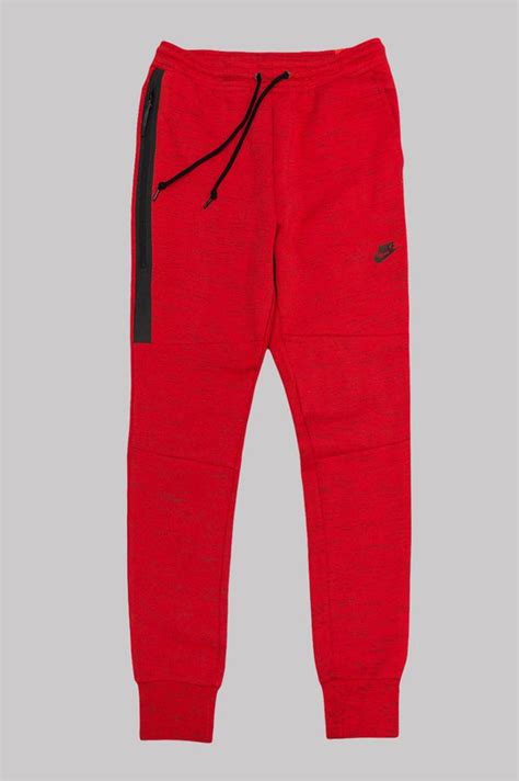 New Nike Tech Fleece Pants Joggers Varsity Red Black Nwt 545343 696