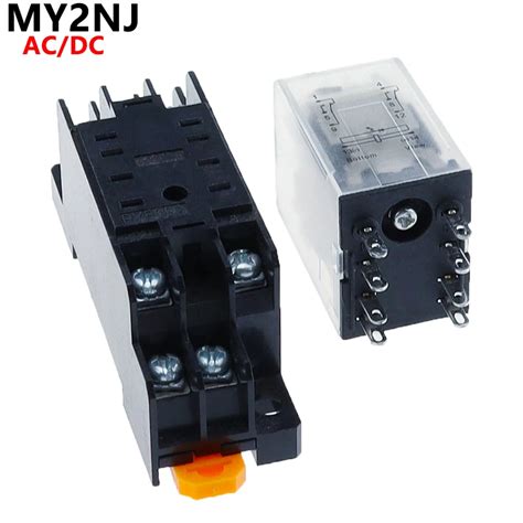 1Set Power Relay Coil General Purpose Relay MY2 DPDT MY2NJ Relais DC