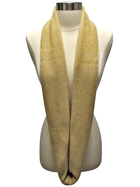 METALLIC WINTER KNIT CIRCLE INFINITY SCARF EBay