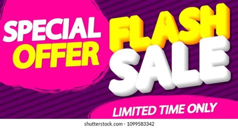 Flash Sale Special Offer Poster Design Stock Vector Royalty Free