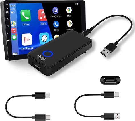 Hodozzy Adaptateur Sans Fil Carplay Et Android Auto Dongle Plug Play