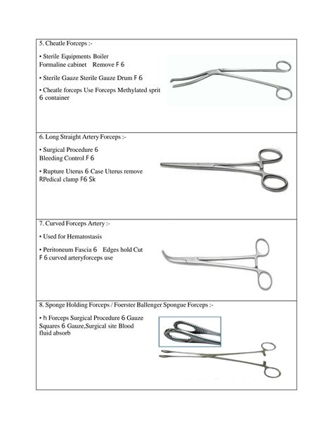 SOLUTION Common Surgical Instruments Used In Operating Theatre Studypool