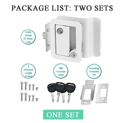 Dropship Rv Travel Trailer Entry Door Lock White Rv Door Latch Paddle Deadbolt For Camper To