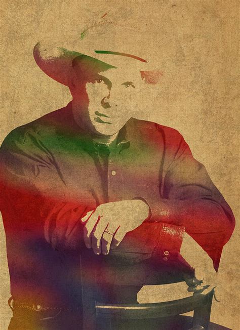 Garth Brooks Watercolor Portrait Mixed Media By Design Turnpike