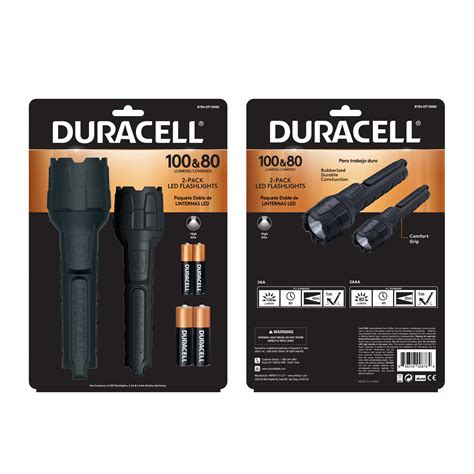 Duracell Linterna Engomada Pack 80 100 Lumen Con 2AA Y 2AAA SANFIL