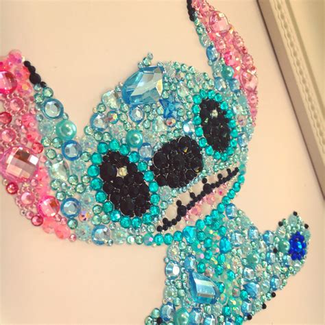 Stitch T Decoration Lilo And Stitch Button Swarovski Etsy Uk