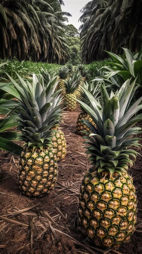 Premium Ai Image Pineapple Plantations On Bali Island Indonesia