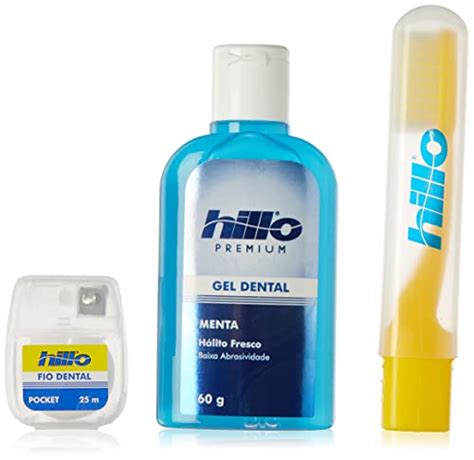 KIT VIAGEM HILLO ESCOVA GEL DENTAL FIO DENTAL GTIN EAN UPC