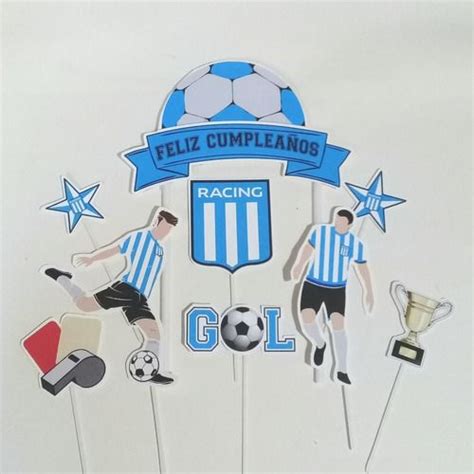 Football Birthday Party Messi Argentina Club Clover Cake Toppers