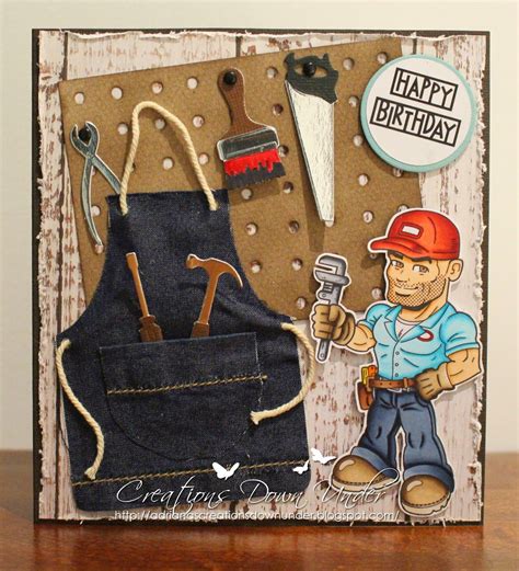 Creations Downunder Kenny Ks Handyman Digi Stamp Male Cards