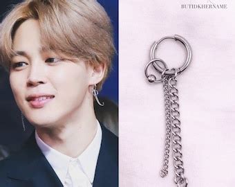 Bts Jimin Inspired Earrings Bts Jimin Style Earrings Bts Etsy