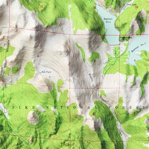 Pikes Peak Map 3d Relief Map Of Pikes Peak Geoartmaps