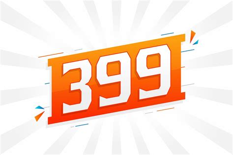 399 Number Vector Font Alphabet Number 399 With Decorative Element