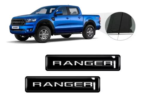 Kit Adesivo Emblema Lateral Coluna Ford Ranger Resinado D