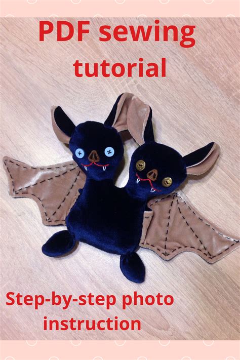 PDF Bat Sewing Pattern Tutorial DIY Bat Plush Pattern Bat Etsy In