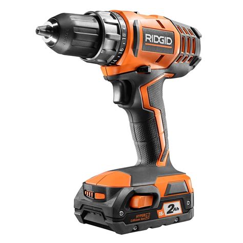 Ridgid 18v Lithium Ion Cordless 2 Speed 1 2 Inch Compact Drill Driver Kit With 2 0 Ah Bat