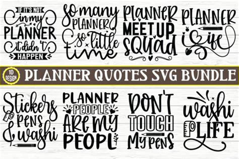 Planner Quotes SVG Bundle Cut File Graphic By MRM GRAPHICS Creative