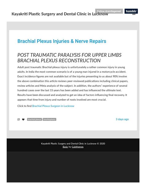 Brachial Plexus Injuries & Nerve Repairs by DrAmitAgarwal - Issuu