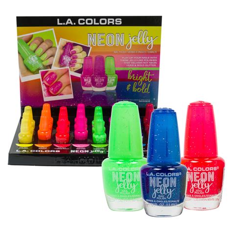 Wholesale La Colors Neon Jelly Nail Polish 8 Colors