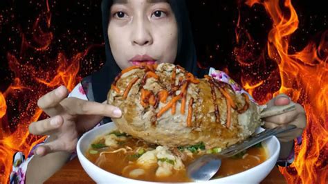 5 Request Asmr Mukbang Bakso Rusuk Jumbo Full Daging Pedes Klenger