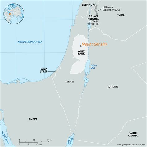 Mount Gerizim Map History And Facts Britannica