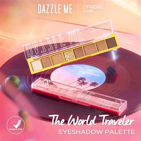 Jual NEW DAZZLE ME The World Traveler Eyeshadow Palette BPOM Matte