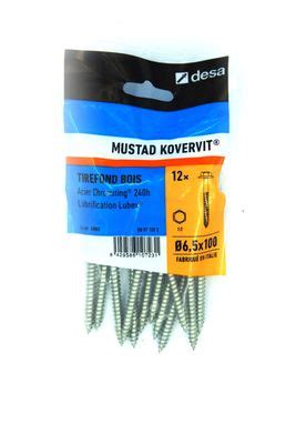 Tirefond Kovervit Th X Mm Par Mustad