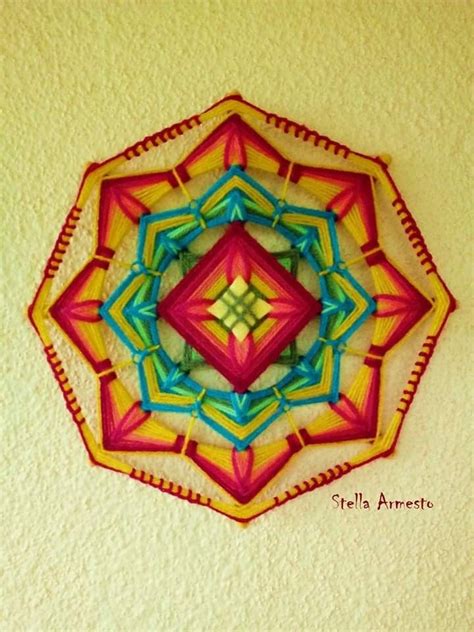 Pin By Mabel On Mandalas Con Tecnica Ojo De Dios Mandala Hats