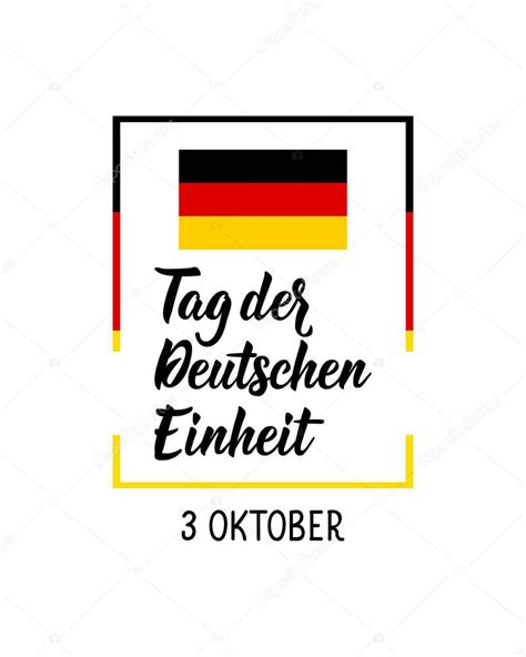 Tarjeta de felicitación Día de la Unidad de Alemania Texto en alemán