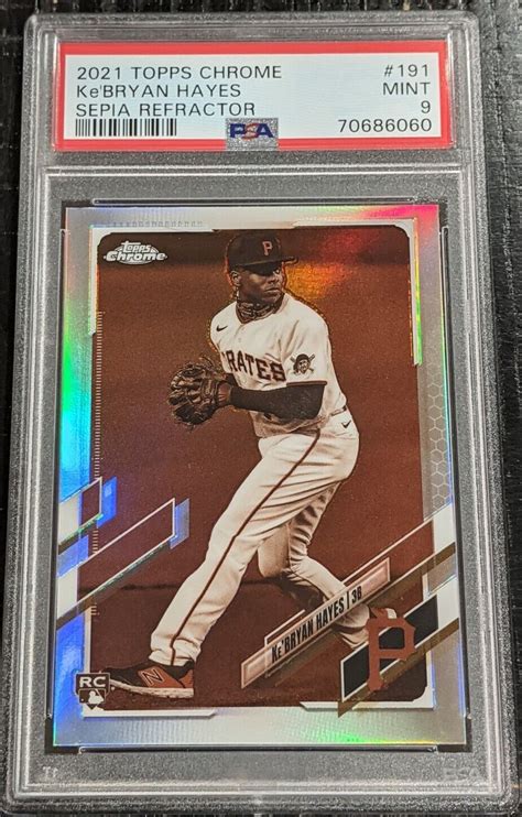 Topps Chrome Kebryan Hayes Rookie Sepia Refractor Psa Gem Mint