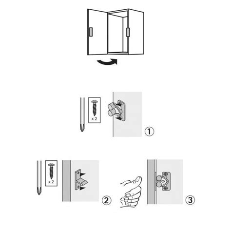 Lot De Loqueteaux Pression Plastique Hettich L X L Mm