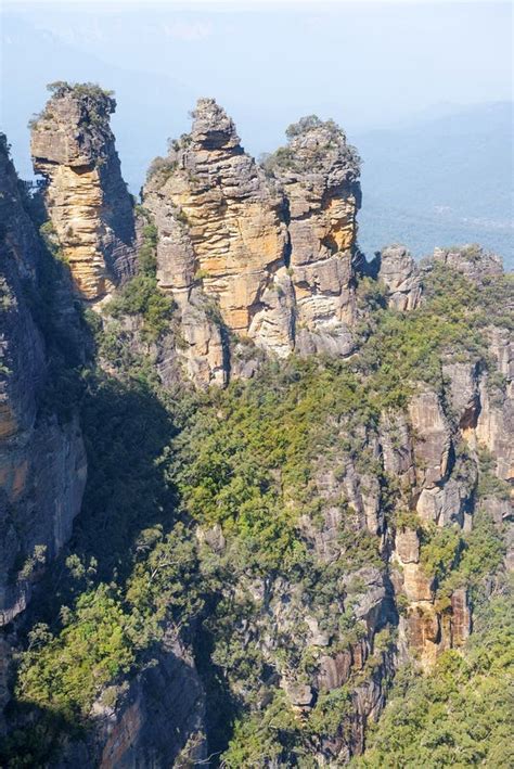 Three Sisters Rock Formations In Blue Mountains National Park