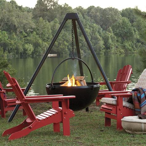 Cowboy Cauldron Steel Fire Pit And Grill Cowboy Cauldron Backyard