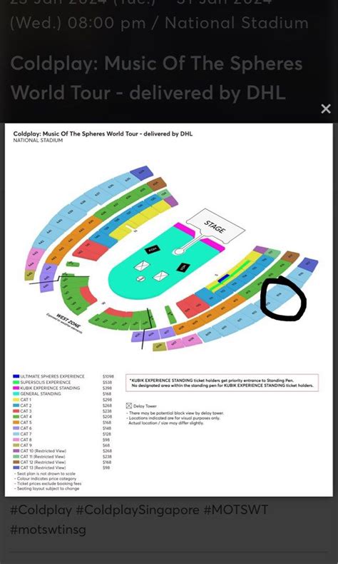 WTS Cat 7 Coldplay Tickets X4 Tickets Vouchers Event Tickets On