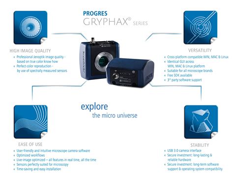 삼우과학 Progres Gryphax Series Usb 30 Color Cmos Camera System For Micorscope