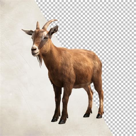 Premium PSD Brown Goat Isolated On Transparent Background Png