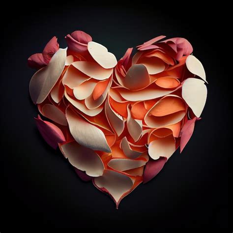 Premium Photo | Heart shape made of flowers Valentine's day Generative AI